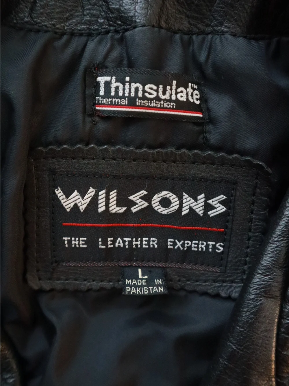 Wilsons Black Leather Biker Jacket with Belted Waist - Picture 4 of 4